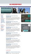 How allaroundphilly.com looks like on a mobile device such as an iPhone.