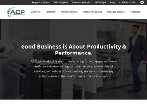 How allcopyproducts.com looks like on a tablet such as an iPad.