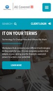 How allcovered.com looks like on a mobile device such as an iPhone.