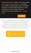 How allegisgroup.com looks like on a mobile device such as an iPhone.