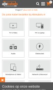 How allekabels.nl looks like on a mobile device such as an iPhone.