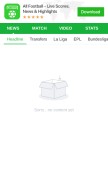 How allfootballapp.com looks like on a mobile device such as an iPhone.