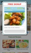 How allfreecopycatrecipes.com looks like on a mobile device such as an iPhone.