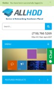 How allhdd.com looks like on a mobile device such as an iPhone.