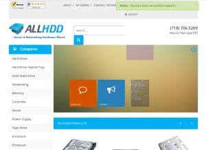 How allhdd.com looks like on a tablet such as an iPad.