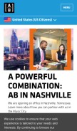 How alliancebernstein.com looks like on a mobile device such as an iPhone.