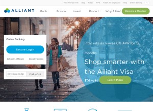 How alliantcreditunion.org looks like on a tablet such as an iPad.
