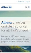 How allianzlife.com looks like on a mobile device such as an iPhone.