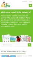 How allkidsnetwork.com looks like on a mobile device such as an iPhone.