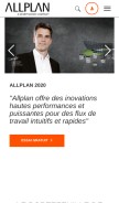 How allplan.com looks like on a mobile device such as an iPhone.