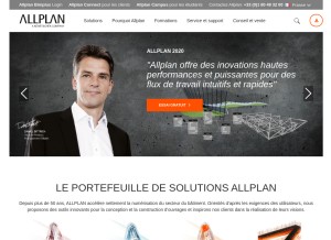 How allplan.com looks like on a tablet such as an iPad.