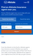 How allstateagencies.com looks like on a mobile device such as an iPhone.