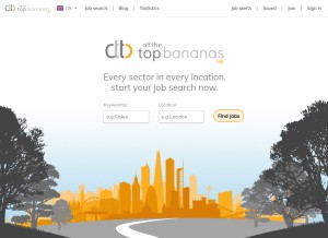 How allthetopbananas.com looks like on a tablet such as an iPad.