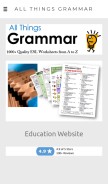 How allthingsgrammar.com looks like on a mobile device such as an iPhone.