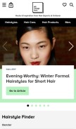 How allthingshair.com looks like on a mobile device such as an iPhone.