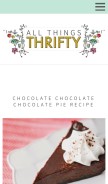 How allthingsthrifty.com looks like on a mobile device such as an iPhone.