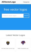 How allvectorlogo.com looks like on a mobile device such as an iPhone.