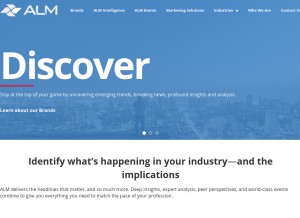 How alm.com looks like on a tablet such as an iPad.