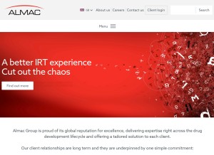 How almacgroup.com looks like on a tablet such as an iPad.