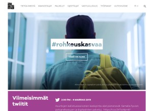 How almamedia.io looks like on a tablet such as an iPad.