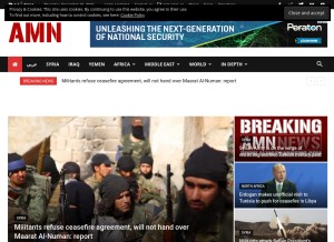 How almasdarnews.com looks like on a tablet such as an iPad.