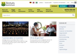 How almhult.se looks like on a tablet such as an iPad.