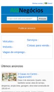 How alonegocio.net.br looks like on a mobile device such as an iPhone.