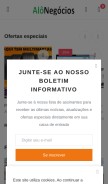 How alonegocios.com looks like on a mobile device such as an iPhone.