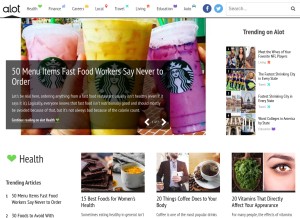 How alot.com looks like on a tablet such as an iPad.