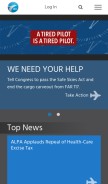 How alpa.org looks like on a mobile device such as an iPhone.