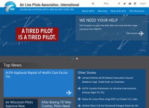 How alpa.org looks like on a tablet such as an iPad.