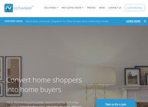How alpha-vision.com looks like on a tablet such as an iPad.