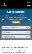 How alphabold.com looks like on a mobile device such as an iPhone.
