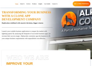 How alphacodez.com looks like on a tablet such as an iPad.