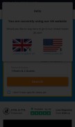 How alpharooms.com looks like on a mobile device such as an iPhone.