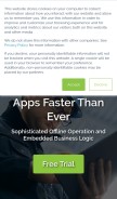 How alphasoftware.com looks like on a mobile device such as an iPhone.