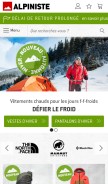 How alpiniste.fr looks like on a mobile device such as an iPhone.