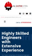 How alsafriksteelworks.com looks like on a mobile device such as an iPhone.