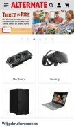 How alternate.nl looks like on a mobile device such as an iPhone.