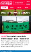 How alternatives-economiques.fr looks like on a mobile device such as an iPhone.