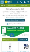 How altestore.com looks like on a mobile device such as an iPhone.