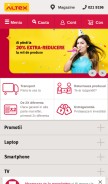 How altex.ro looks like on a mobile device such as an iPhone.