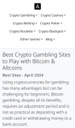 How altgambler.com looks like on a mobile device such as an iPhone.