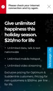 How alticemobile.com looks like on a mobile device such as an iPhone.