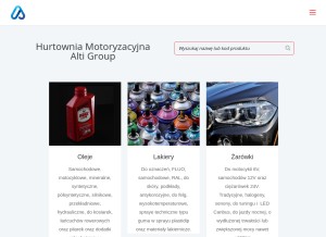 How altigroup.pl looks like on a tablet such as an iPad.