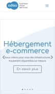 How altima-hosting.fr looks like on a mobile device such as an iPhone.