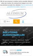 How altimium.com looks like on a mobile device such as an iPhone.