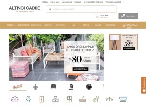 How altincicadde.com looks like on a tablet such as an iPad.