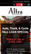 How altra.org looks like on a mobile device such as an iPhone.