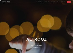 How altrooz.com looks like on a tablet such as an iPad.